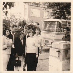 Vintage Photo Friends Before Coach 1965 Fashion Snapshot