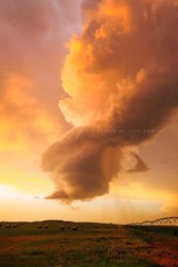 Storm Cloud Photography Print: Oklahoma Stormy Sky Sunset Vertical Weather Photo