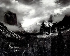 1972 1944 Ansel Adams Winter Storm Yosemite National Park Art Photo