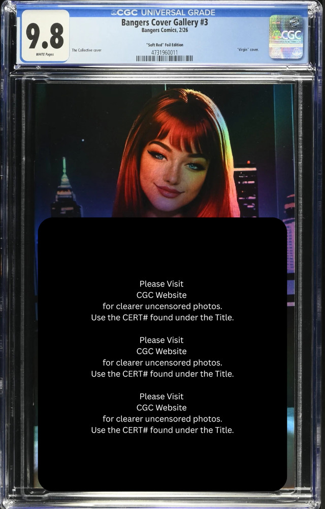 FOIL – Bangers Comics Mary Jane MJ Cosplay VIRGIN Full Chase FOIL LE 10 CGC 9.8