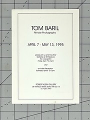Tom Baril (b. 1952) Art Show Announcement Card 1995 – Pinhole Photographs