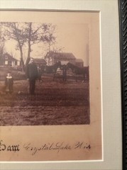 Vintage Farm Portrait Surreal Strange Bizarre BW Photograph Crystal Lake, WI #K