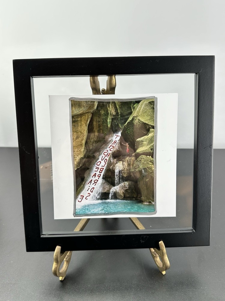 Jim Goldberg Magnum 6″ x 6″ Square Print This Should Be Paradise”2013 Bleu Haiti