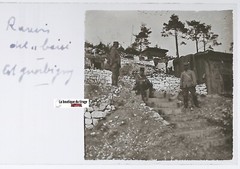 Guerbigny, WW1, Glass Stereo Positive Antique Black & White 4.5×10.7 cm