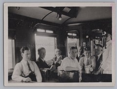 Train Ride to Gdansk Gdańsk in Dining Car 1934 – Train Travel – Old Photo 1930s