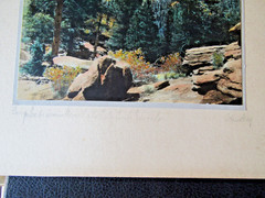 Antique Hand-Tinted Photograph by H. L. STANDLEY: “Longs Peak from Gem Lake Crat