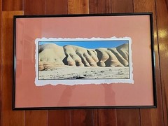 Painted Hills Oregon Photograph Signed Matted Vtg 1999 Nielsen Frame READ