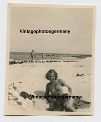 Z1727 Photo 1950s Artistic Nude Pretty Woman Women Beach Nude Nude