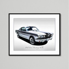 Classic Cars – 1965 Ford Mustang Shelby – Eleanor Gray – Muscle Car – Print