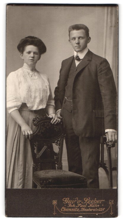 Photography Guido Seeber, Chemnitz, Theaterstr. 22, Portrait Young Bourgeois