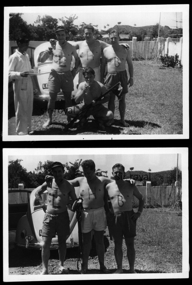 2x Lahore in Pakistan 1959 – The fats Germans are here – 1950s – photo 9×7 cm