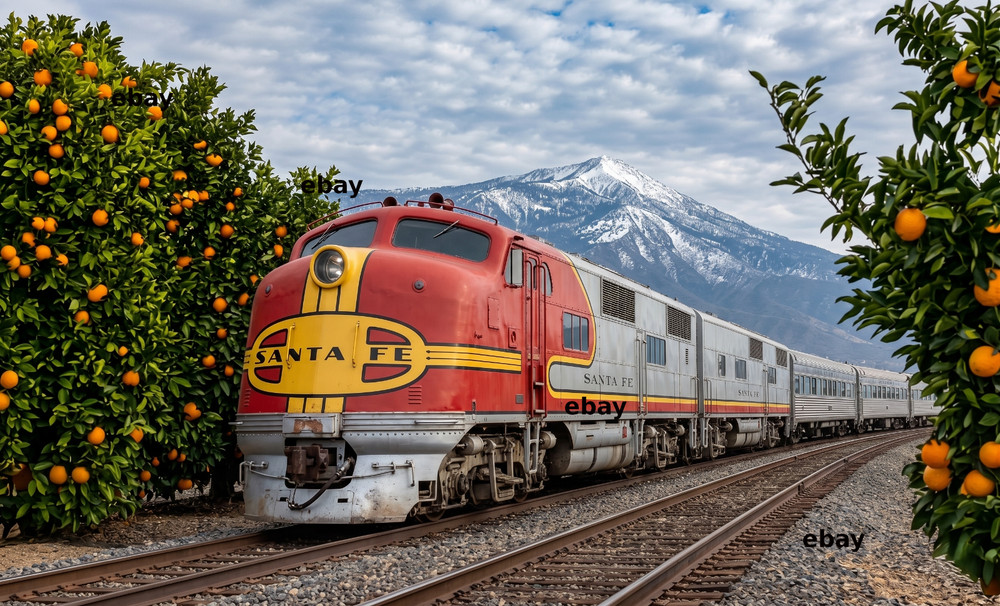 Photo Art Print of a Santa Fe Streamliner entering Southern California in 1941