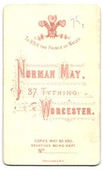 Photograph Norman May, Worcester, Tything 37, Boy sitting on a chair