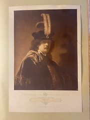 Large Photo Rembrandt Self Portrait By Austrian Franz Hanfstaengl