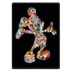 great mickey mouse collage Soft Warm Single-Side Printing Flannel Fleece Blanket