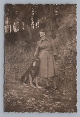 Woman & German Shepherd 1951 – Dog – Vintage Photo 1920s