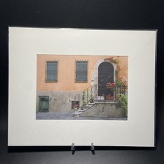 Art Photography Italy Italian Villa Color Garden Trellised Building Matted