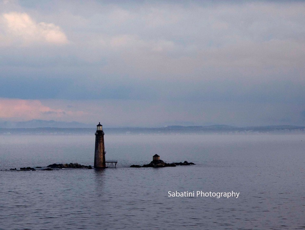 Ram Island Ledge Light, Casco Bay, Maine 11 x 14 Print Metallic Paper