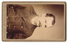 Photograph Bauer & Dombrowsky, Karlsruhe, monogram of photographer and Banderol