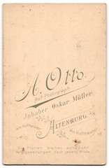 Photograph A. Otto, Altenburg S.A., at the court theatre, wedding couple with flower stra