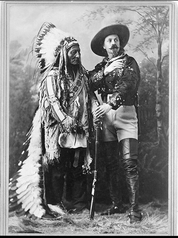Sitting Bull and Buffalo Bill Photograph – Vintage Photo from 1897