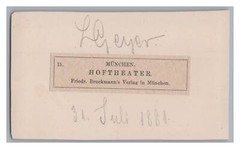 Munich 1881 – court theatre – publishing house Friedrich Bruckmann – old photo 1880s