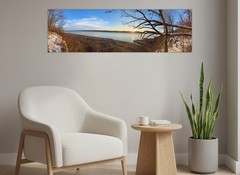10F- Tallman Mountain, NY, Panorama, Hudson River, Winter, Snow, Nature, Outdoor