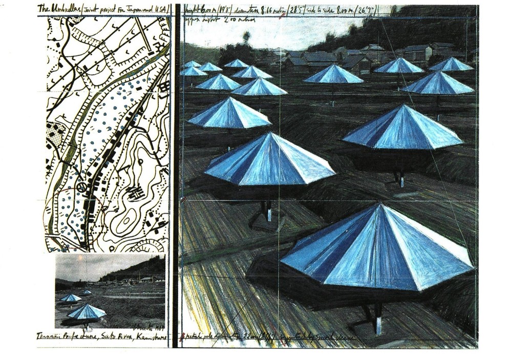 Christo The Umbrellas 1991 Tejon Pass CA Polaroid Photo Lot + Project Cover