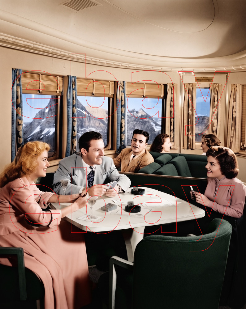 Photo Art Print Rock Island La Mirada Observation-Lounge Car on the Golden State