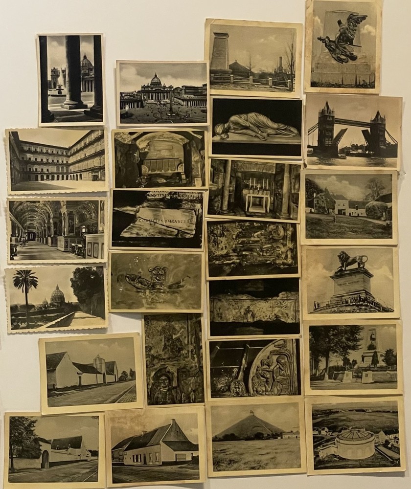 Photography 25 Vintage Travel Photos – Worldwide Landmarks with Info on Back