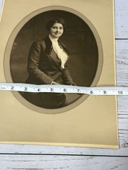 Vintage Edwardian Woman Portrait Photograph Sepia Tone Signed H. Core 1900s