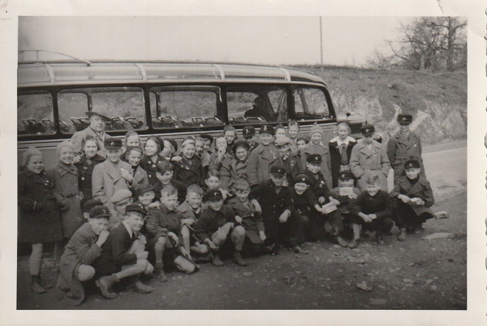 Vintage Photo School Group Pre Coach 1938 Snapshot