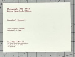 HAROLD EDGERTON (1903-1990) Art Announcement Card – Photographs 1932 – 1952