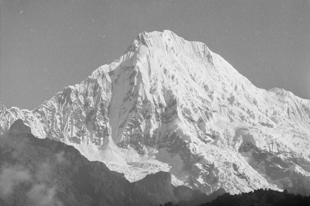 Photo On Paper Analog Himalaya Ganesh Himal MOUNTAIN 1960 Format 30x45cm