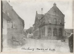 Old Black And White Photo Glass Plate 13X18 Cm Cleebourg Town Hall