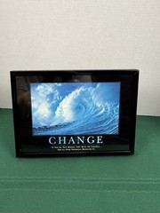 Desktop Framed Art 5×7 Inches Change Ocean Motivational Print