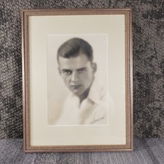 Vintage Ingram Oakland Portrait Photo Young Man Framed Arnold Klein Gallery