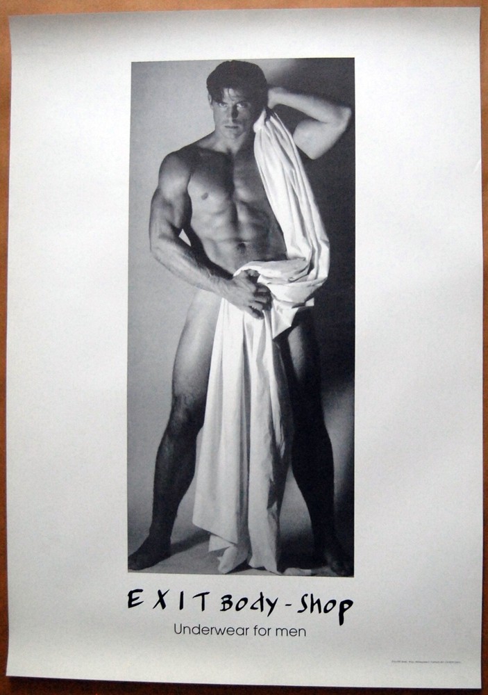HANDSOME, CLASSIC, STATUESQUE MALE MODEL PHOTO – ’90s SWISS POSTER, GAY INTEREST