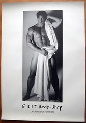HANDSOME, CLASSIC, STATUESQUE MALE MODEL PHOTO – ’90s SWISS POSTER, GAY INTEREST