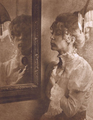 Hendrickson Original Photo Sepia VICTORIAN LACEY WOMAN w/CAMEO CHOKER 11×14″
