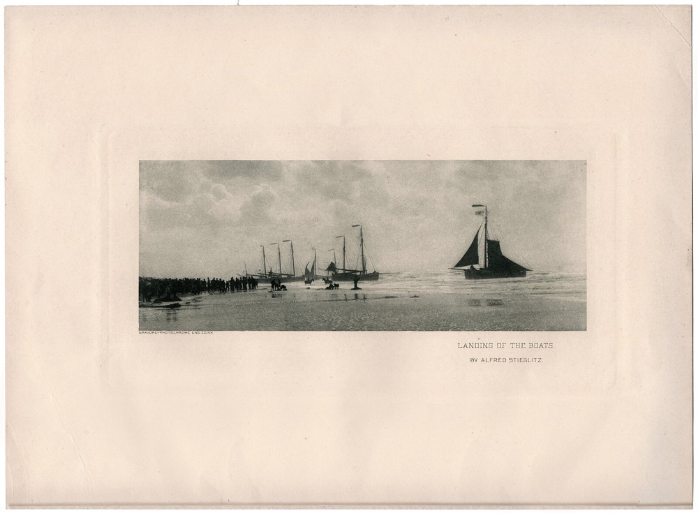 1900 ALFRED STIEGLITZ Photogravure, The Landing of the Boats, Photographic Times