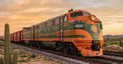 Photo Art Print of the Texas-Mexican Railway’s F7 Units in Original GM Livery