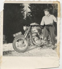 Z6980 Photo 1930s Austria Judenburg Motorcycle Puch Krad License Plate