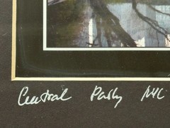 Central Park NYC Bow Bridge “Four Seasons” Framed Photos Signed- 10x 21″