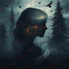Digital Image Art Picture Photo Wallpaper for Phone Desktop Woman Night Fog