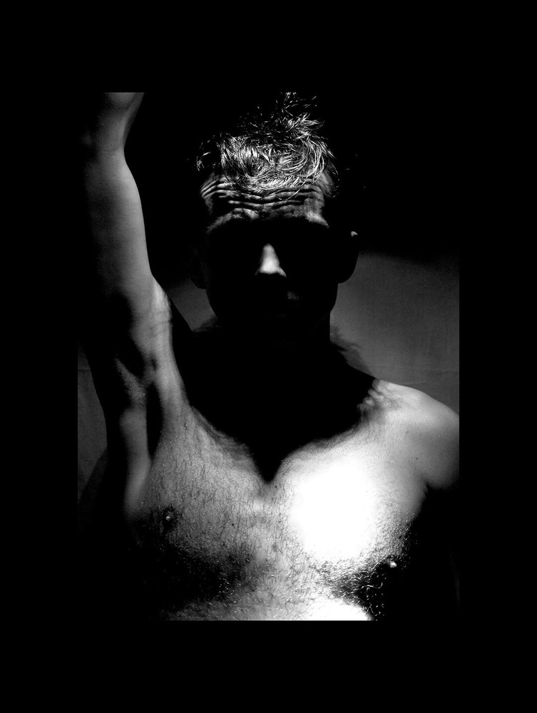 Author’s Photo – “unh”, Face Male Body Nude Portrait Passe-Partout 18x24cm