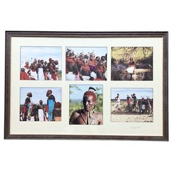 1990s “Samburu Tribe” Framed/Matted 6-Piece Split Original Photography 37” Kenya