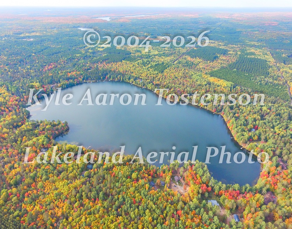Crystal Lake, Vilas/Gogebic, Land O’/Watersmeet, MI Aerial Photo. Frame Optional