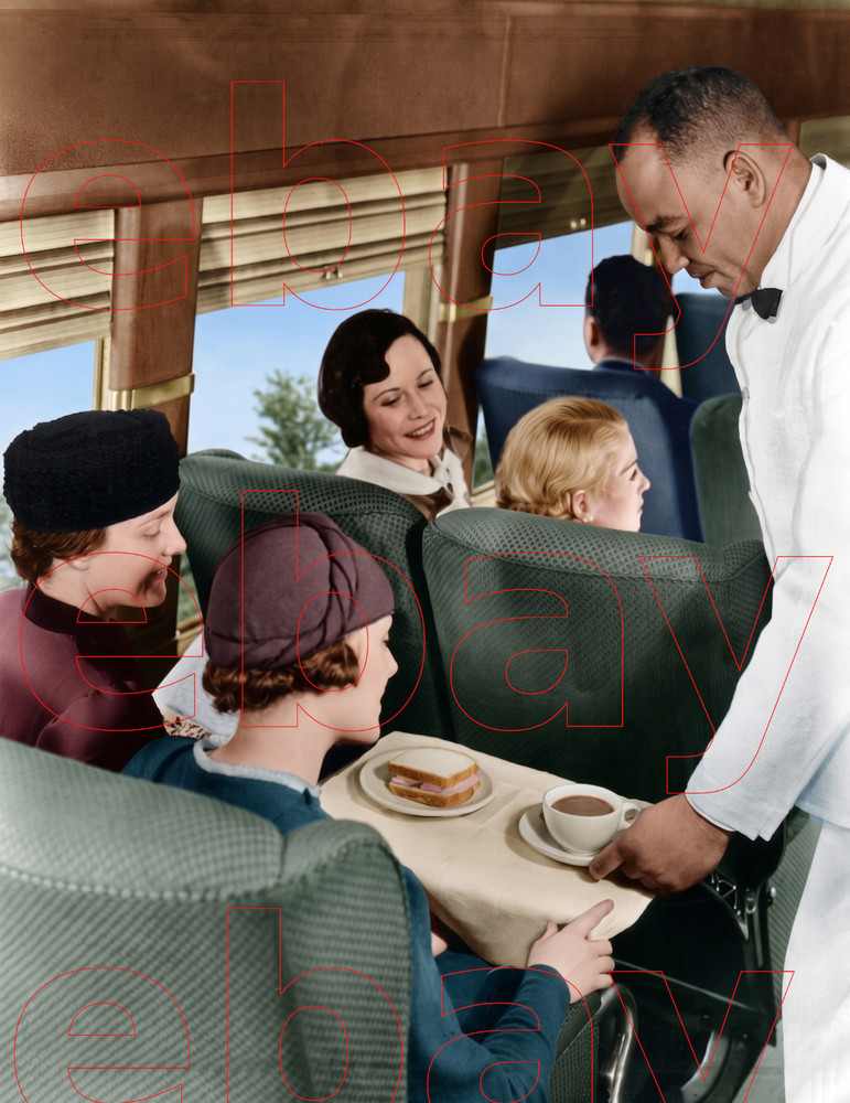 Photo Art Print of How meals were served on UP’s M-10000 and M-10001 1934-1935