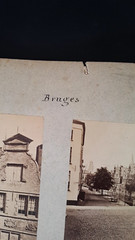 Rare Photo Board Late 19th – Early 20th Century Belgium Monuments City Of Bruges